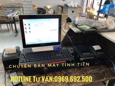 Máy tính tiền cho quán trà trái cây ở Hậu Giang