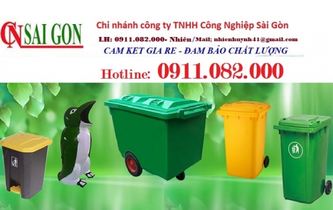 Chuyên cung cấp thùng rác 2 ngăn, 3 ngăn giá tốt- thùng rác 120L 240L giá rẻ- lh 0911082000