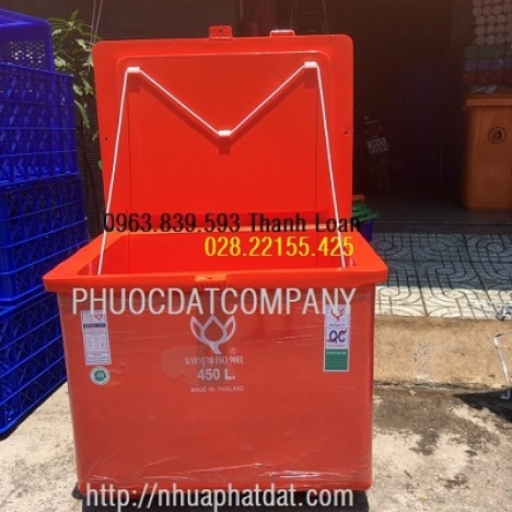 Thùng giữ lạnh hải sản tươi sống, thùng giữ lạnh 450L Thái Lan