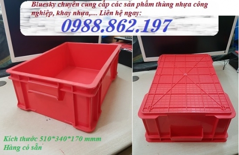 thùng nhựa có nắp B4, hộp nhựa B4, thùng nhựa công nghiệp giá rẻ, sản xuất nhựa công nghiêp