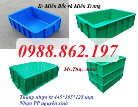 Thùng nhựa YM003,thùng nhựa đặc kích thước 455 x 305 x 125mm,thùng nhựa đặc