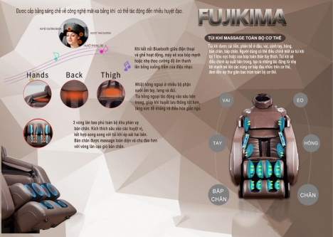 FUJIKIMA FJ-909FX | ghế massage toàn thân ĐÌNH CAO 5D » Có mát xa ĐẦU