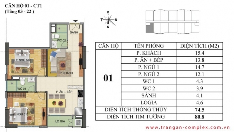 Chính chủ cần bán gấp căn hộ cao cấp 2+1PN tại dự án Tràng an GP complex, 01 phùng chí kiên