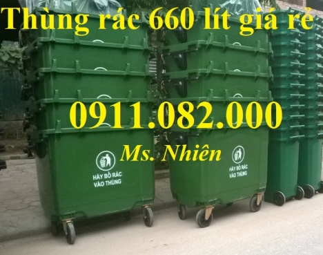 Thanh lý 3000 thùng rác mới 100% giá rẻ- Thùng rác 120L 240L 660L- lh 0911082000