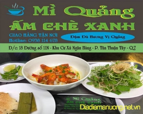 Mì Quảng Ấm Chè Xanh - Quán Mì Quảng Ngon Quận 7 TPHCM