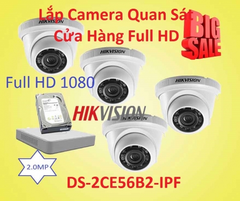 Bộ 4 cam hikvision 1080P giá rẻ dưới 4Tr