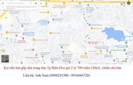 Cần bán lỗ nhà riêng 120m2 trung tâm Tp Biên Hòa, P Quang Vinh giá 2 tỷ 700 triệu