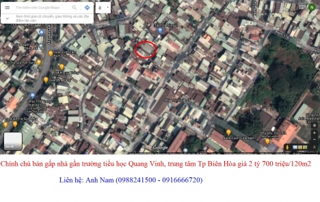 bán gấp nhà riêng 120m2 gần trường tiểu học Quang Vinh, Tp Biên Hòa giá 2 tỷ 700 triệu