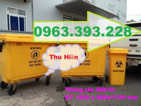 Xe gom rác thải công cộng, xe gom rác nhựa HDPE, thùng rác nhựa giá rẻ
