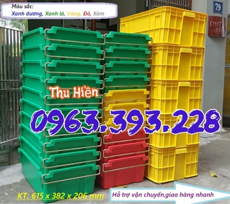 Thùng nhựa có quai sắt, chuyên cung cấp thùng nhựa giá rẻ, thùng nhựa đặc có quai A2, khay nhựa quai