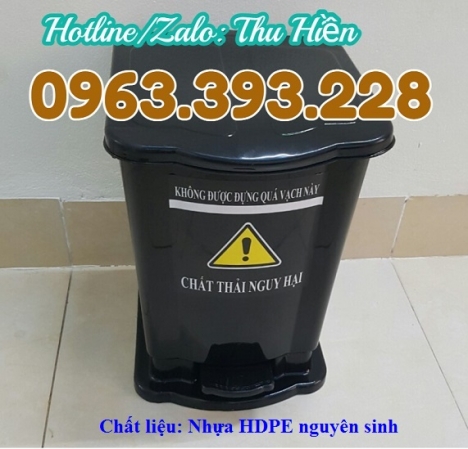 Thùng rác y tế đạp chân giá rẻ, chuyên cung cấp thùng rác y tế, thùng rác y tế tại Hà Nội