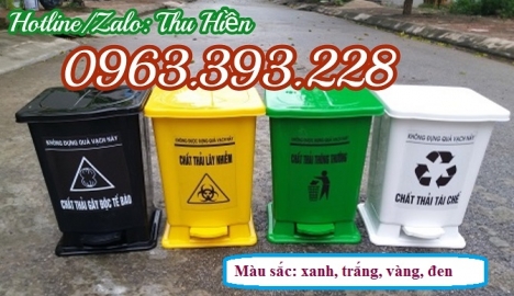Thùng rác y tế đạp chân giá rẻ, chuyên cung cấp thùng rác y tế, thùng rác y tế tại Hà Nội