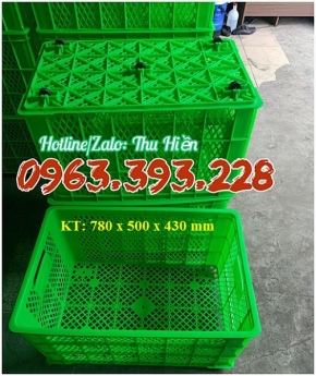 Sọt nhựa hở có 5 bánh xe, chuyên cung cấp sọt nhựa công nghiệp, sọt nhựa bánh xe tại Hà Nội