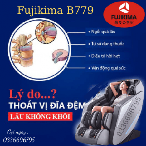 Ghế massage FUJIKIMA FJ-B779 hỗ trị gì cho người bị thoát vị đĩa đệm ?