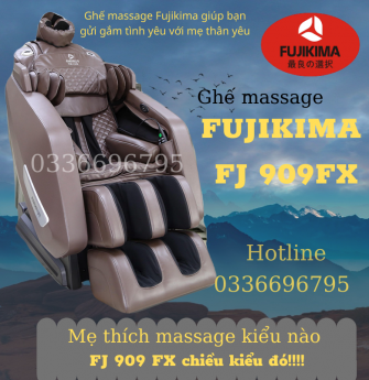 Ghế massage FUJIKIMA FJ-909FX tính năng 5D và mát xa riêng đầu ĐỘC QUYỀN . Gọi 0336696795 mua ngay