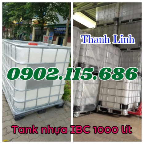 Thùng nhựa, tank nhựa IBC 1000L, bồn nhựa mới , bồn IBC mới 100%, thùng nhựa 1000 lít tại Hà Nội, ta