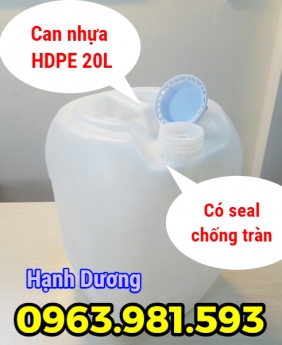 Can nhựa HDPE 20L, can nhựa nguyên sinh