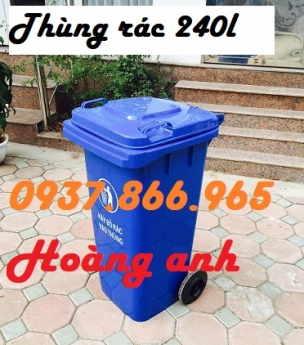 Bán xe gom rác, thùng gom rác 240l, thùng rác nhựa HDPE, thùng rác giá rẻ tại miền bắc