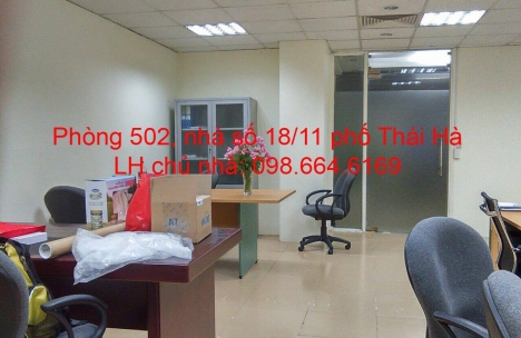 Chủ nhà cho thuê 45m2 văn phòng tại phố Thái Hà. Giá rẻ