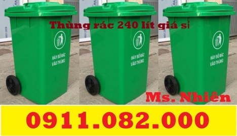 Sỉ lẻ thùng rác tại đồng tháp - thùng rác 120L 240L giá rẻ-lh 0911082000