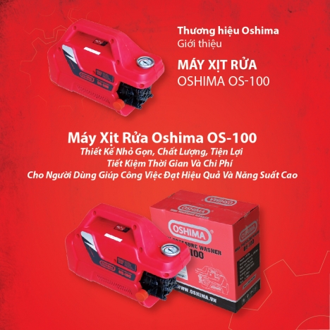 Máy xịt rửa Oshima OS-100 Máy rửa xe cao áp