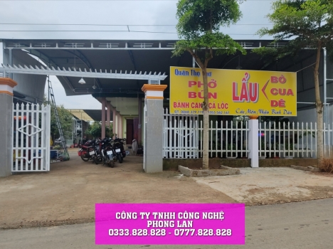 Lắp đặt Camera quán ăn nhà anh THỌ tại Hòa Nam Di Linh Lâm Đồng