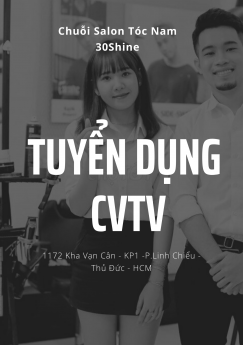 Công ty Cổ phần TM DV 30SHINE tuyển dụng CVTV( lễ tân) Hồ Chí Minh