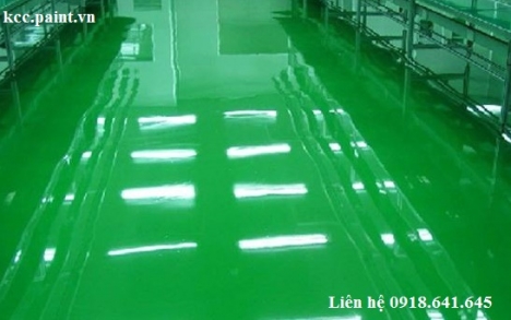 sơn sàn kcc tự phẳng Unipoxy Lining màu xanh D40434 Green