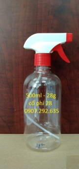 sản xuất chai nhựa 500ml-32g-cổ phi 28 gia công chuyên dùng HDPE