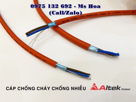 Altek Kabel Fire Resistant Cable 2G 1.0MM+E 0.6/1KV, cáp chống cháy 2x1.0