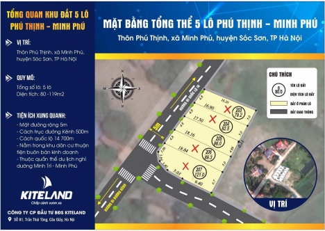 cần bán lô đất 86m2 , mảnh nhỏ dễ thanh khoản , trong khu dân cư Phú Thịnh , Minh Phú , Sóc Sơn