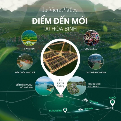 Đất nền dự án 1/500 giá chỉ từ 800tr thị trấn Đà Bắc, vị trí đắc địa, tiềm năng du lịch