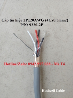 Cáp tín hiệu chống nhiễu Hosiwell 2Px20AWG (P/N: 9220-2P) - Hosiwell Cable/Thái Lan