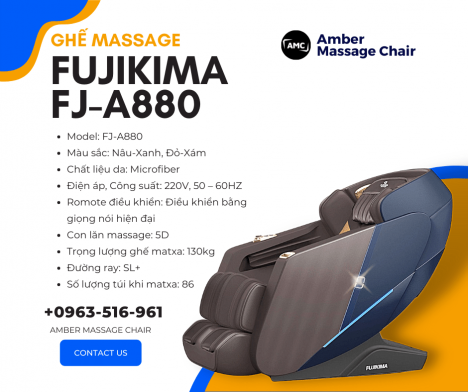 [ĐÁNH GIÁ] Ghế massage Fujikima FJ-A880 mới nhất 2021 - Bản Nâng Cấp Đáng Giá - Tính Năng Vượt Trội