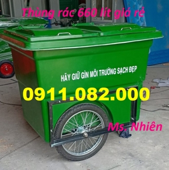 Chuyên bán thùng rác giá rẻ tại sóc trăng- thùng rác 120L 240L nắp kín 2 bánh xe- lh 0911082000