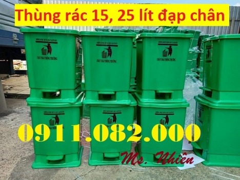 Giá rẻ thùng rác tại sóc trăng- thùng rác 120L 240L màu xanh, cam- lh 0911082000
