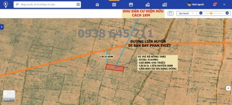 Đất Hồng Thái Ngay Đường Liên Huyện Giá Chỉ 646 Triệu