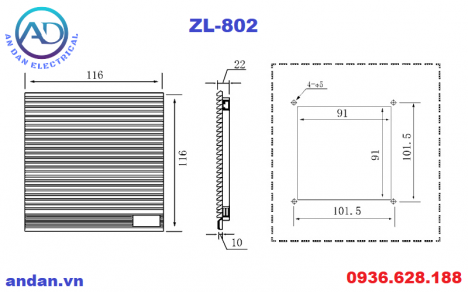 Lọc bụi quạt hút – Fan Filter ZL-802