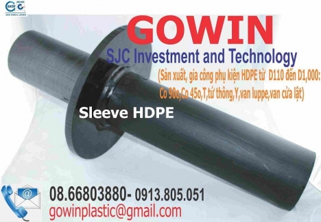 Sleeve HDPE D600 & Phụ kiện nhựa HDPE theo bản vẽ _ Công ty Gowin