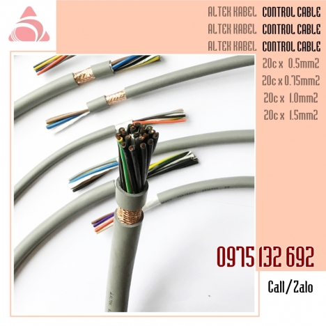 Cáp điều khiển CU/PVC/PVC 20x1.5, cáp tín hiệu 20x1.5 có lưới chống nhiễu