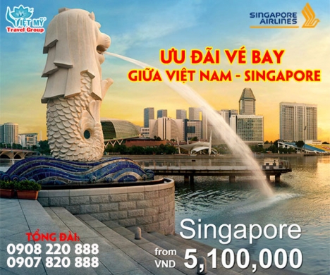 Singapore Airlines ưu đãi vé bay giữa Việt Nam – Singapore