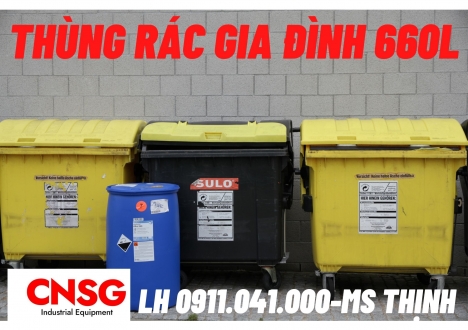 Bán thùng rác nhựa HDPE, thùng rác 120lit 240lit 660lit, thùng rác nắp kín