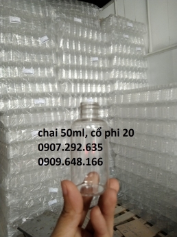 chai nhựa50ml  mini trong suốt sẵn tại kho cty Vương Ngọc