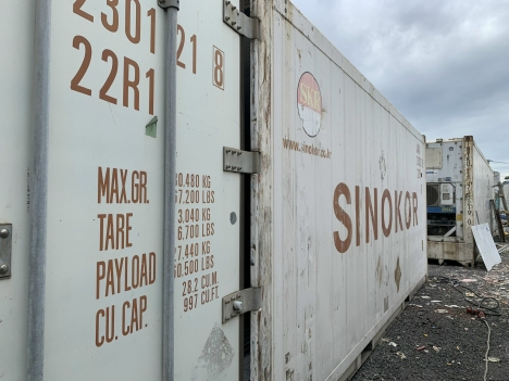Container lạnh 20RF chứa hàng tại bãi Thế Thanh