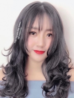 Hair Salon uốn tóc layer xoăn sóng nước giá rẻ Hà Nội - Học nghề tóc Tiệp Nguyễn Academy