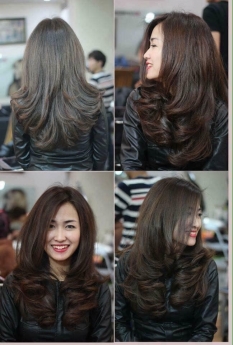 Hair Salon uốn tóc layer xoăn sóng nước giá rẻ Hà Nội - Học nghề tóc Tiệp Nguyễn Academy