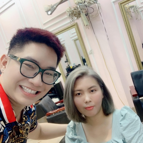 Tóc layer uốn xoăn sóng lơi ngang vai đẹp - Học nghề tóc Tiệp Nguyễn Academy
