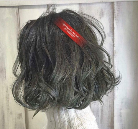 Tóc layer uốn xoăn sóng ngang vai đẹp - Học nghề tóc Tiệp Nguyễn Academy