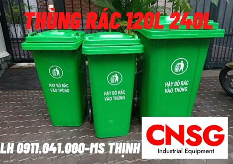 Bán thùng rác công cộng nhựa HDPE 120lit giá hợp lý