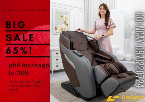 Hot giảm giá sập sàn ghế massage Lifesport LS-399  đẳng cấp tiện nghi tại gia
